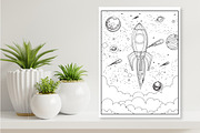 215 Vector Space Coloring Pages, an Illustration by Blue Digital Studio (Thumbnail 3 of 5)