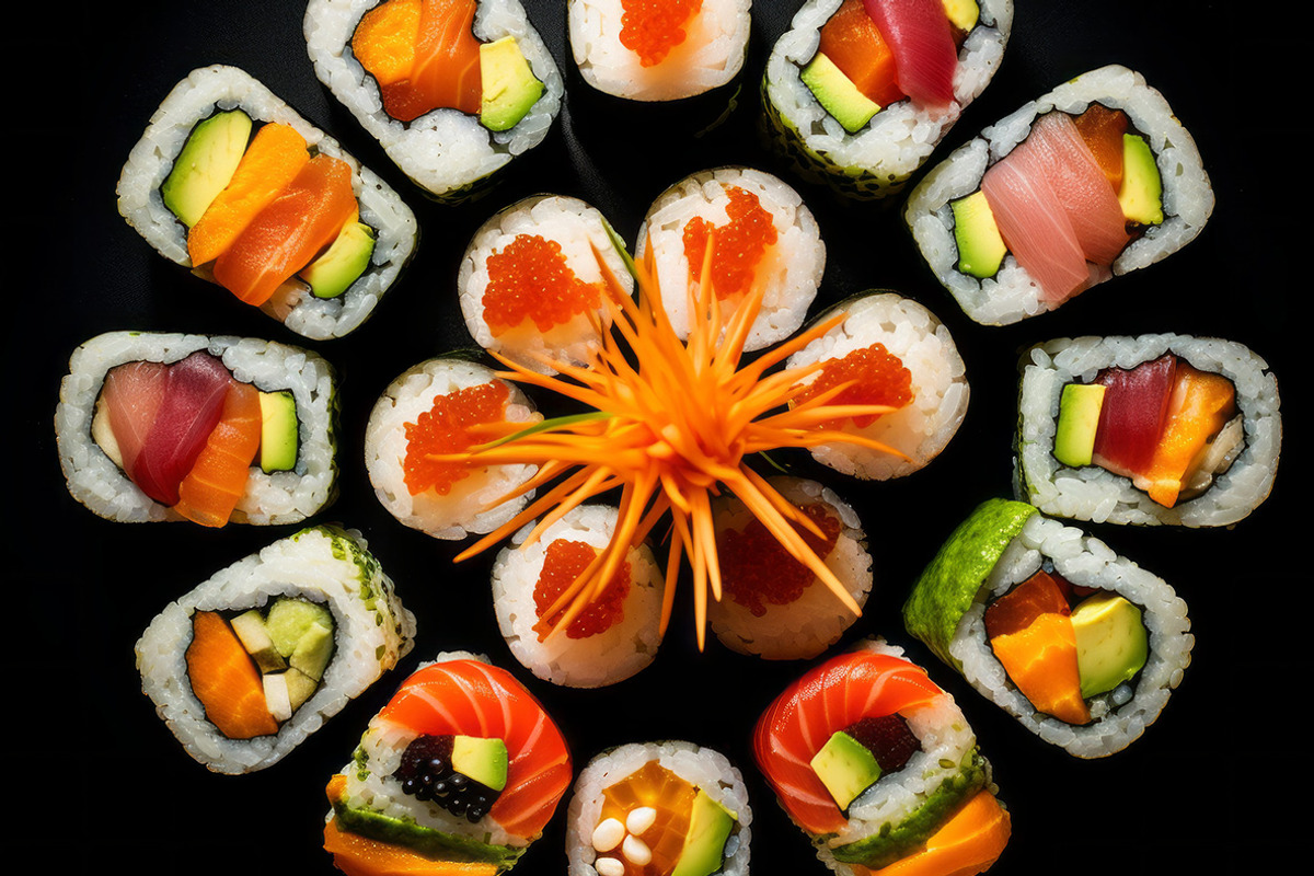 Sushi Art - 40 images, a Food Illustration by Handmadefont (Photo 9 of 12)