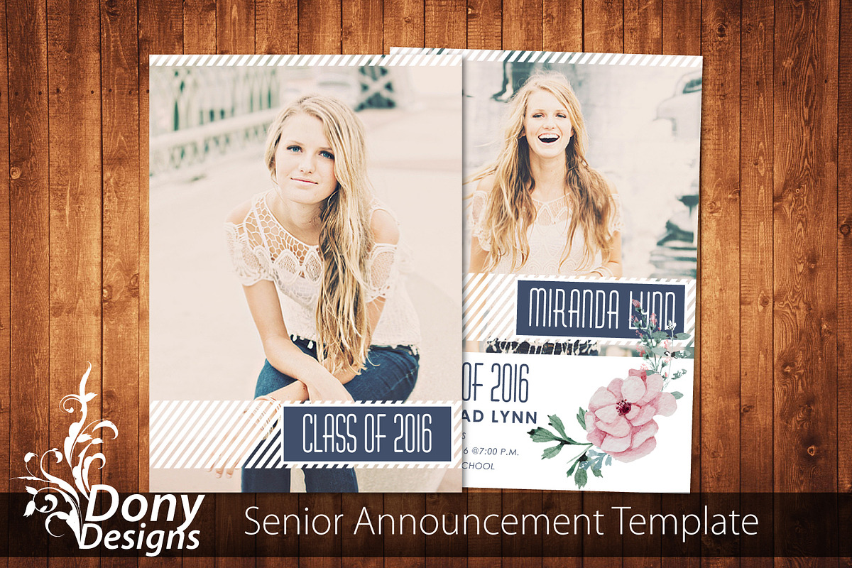 Senior Graduation Card -SE004, an Invitation Template by DonyDesigns (Photo 1 of 2)