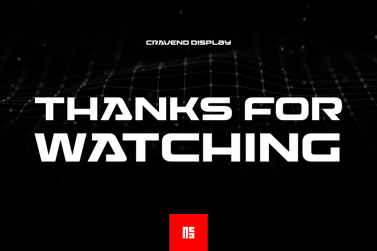 Cravend - Techno Wide Display, a Sans Serif Font by Namara Creative Studio (Photo 11 of 11)