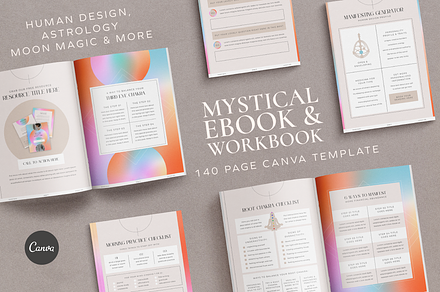 Mystical Workbook & eBook Template, a Design Template by Studio Soluna