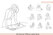 Woman Working at Home Office, a Branding & Logo Template by velychko.ua (Thumbnail 3 of 12)