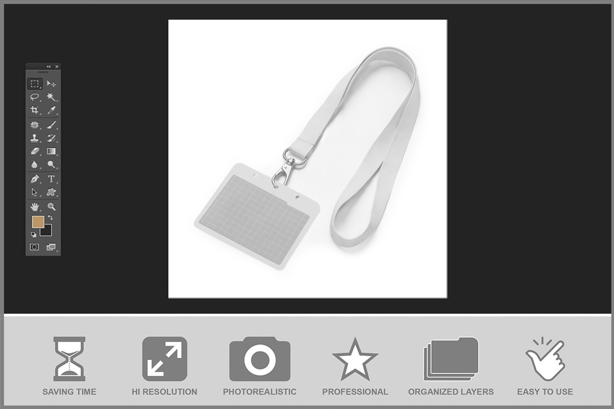 Dual Clip Lanyard Mockup, a Product Mockup by Bruno's Shop (Photo 2 of 3)