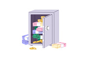 Cash money, coins set + backgrounds, a Finance Illustration by PaperTrident (Thumbnail 9 of 12)