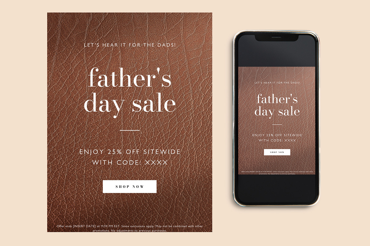 Father's Day Sale Email Template, an Email Template by KikiBunnyCreative (Photo 5 of 7)