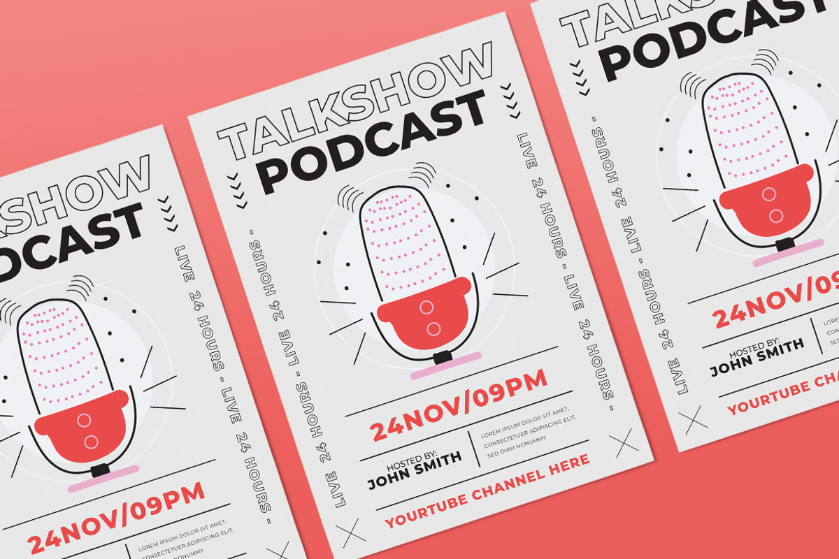 Talkshow Instagram Post Flyer, a Flyer Template by Tokosatsu (Photo 2 of 3)