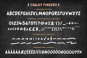 Chalky Fingers - Chalk Font