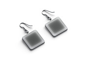 Black Square Earring Pair 3D Model, an Object 3D Model by rebrandy (Thumbnail 9 of 9)
