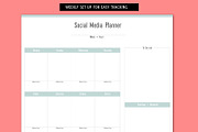 Printable Social Media Planner, a Stationery Template by Bella+Sophia Creative (Thumbnail 2 of 4)