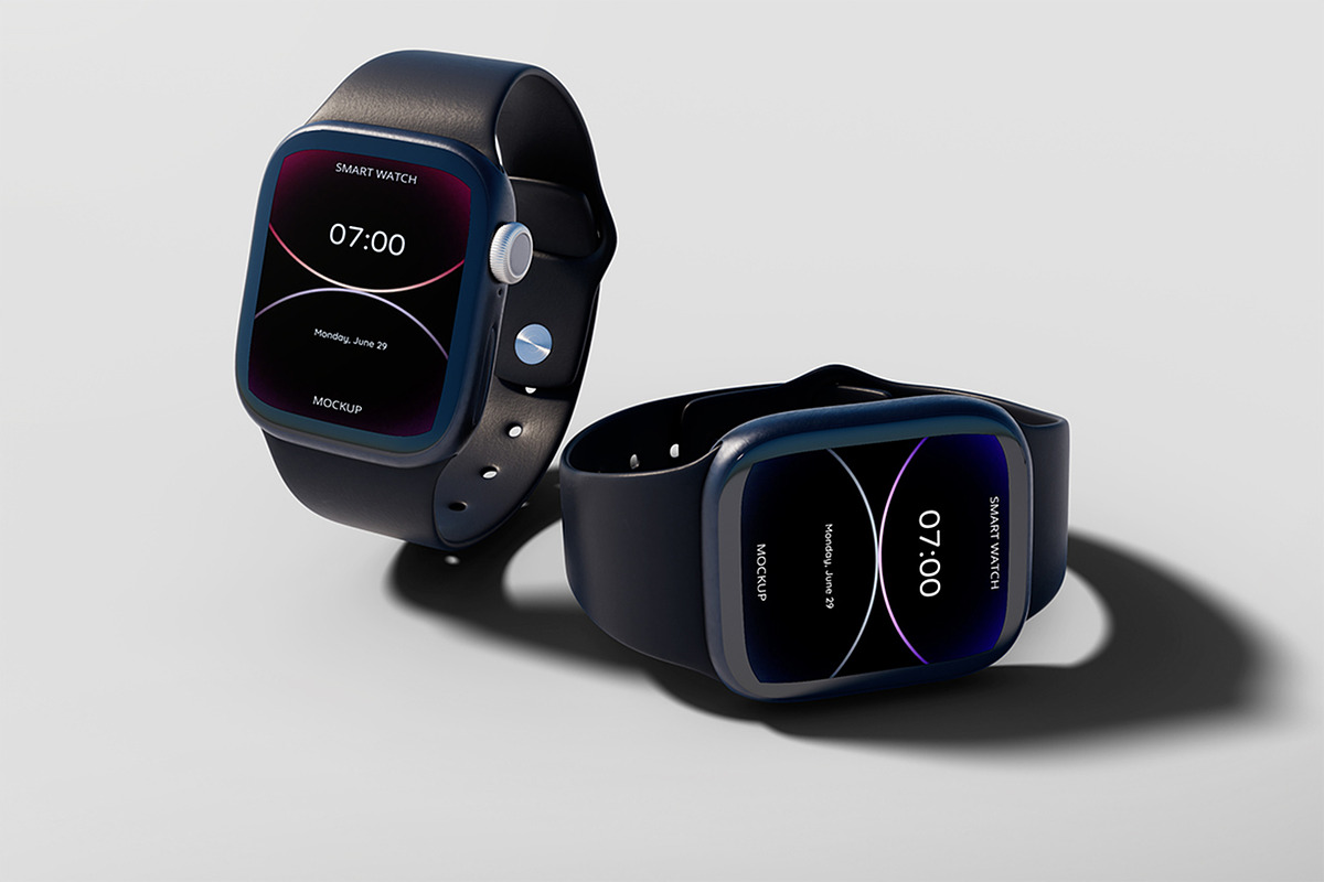 Smart Watch Mockup, a Wearable Device Mockup by Mockupnine (Photo 4 of 4)