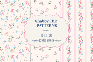 Shabby Chic Patterns Vol. 1, a Pattern Graphic by Schatzi Graphik