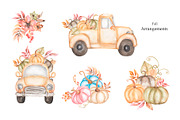 Watercolor Warm Autumn Collection, a Transportation Illustration by MayaNavits (Thumbnail 3 of 10)