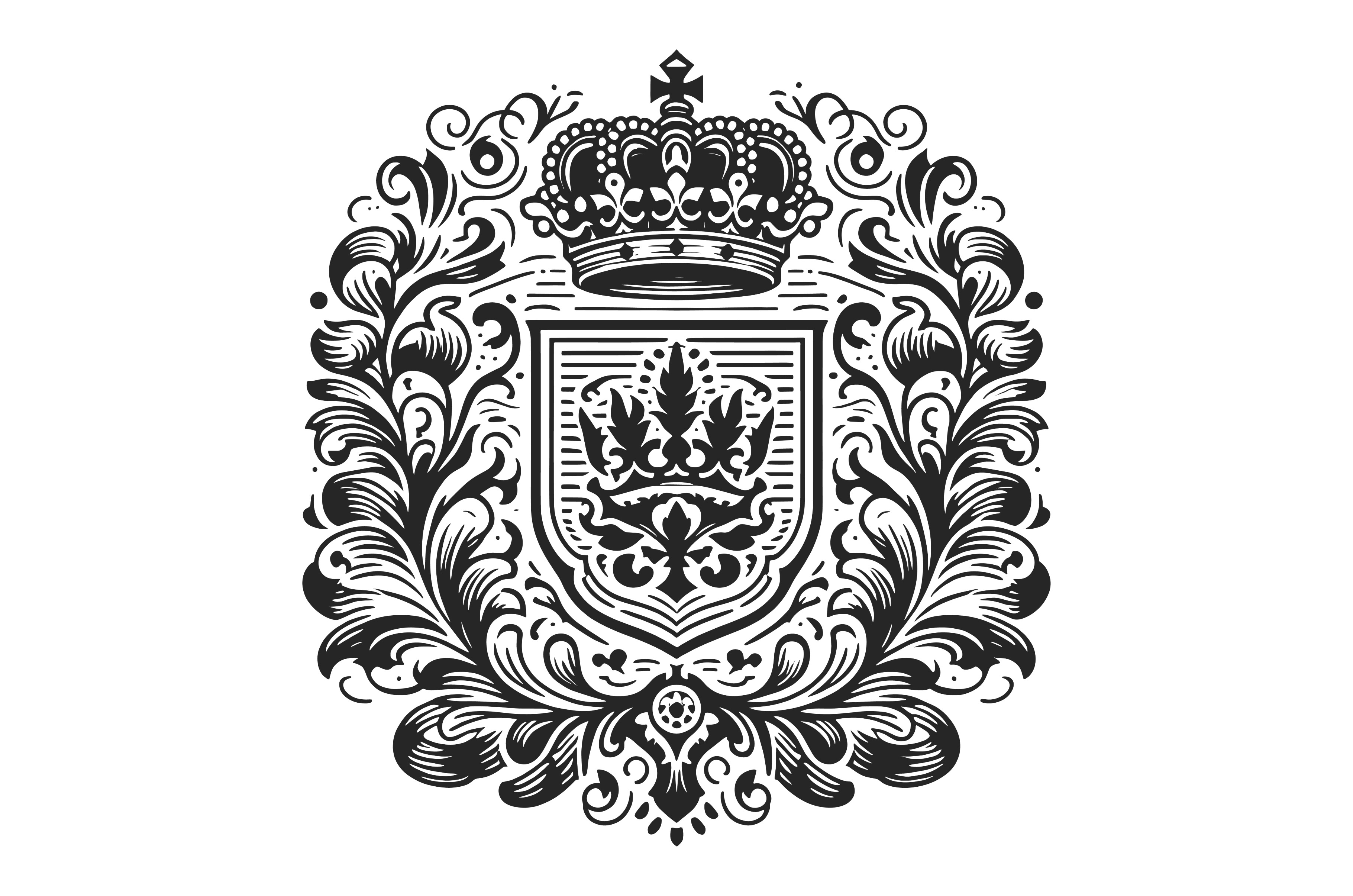 Vintage Heraldic Crest Crown, an Object Illustration by AlexArt