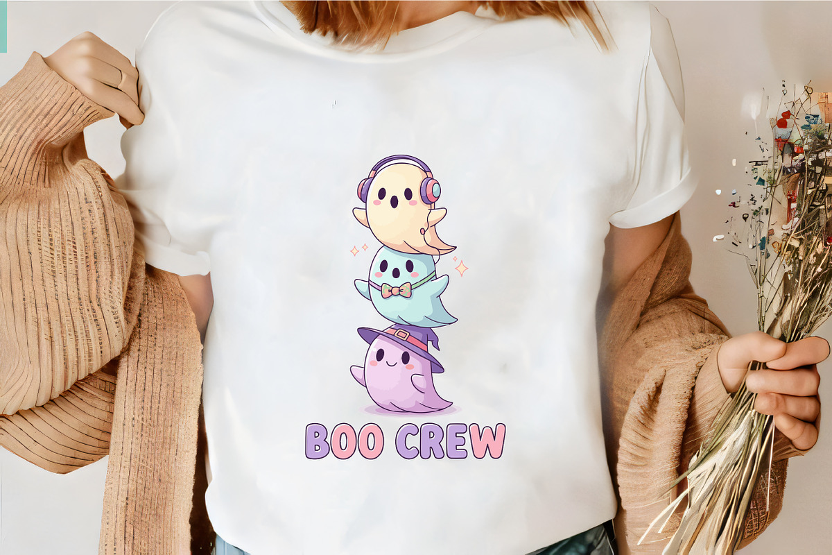 Boo Crew Cute Ghosts SVG, an Illustration by CrexoraLab (Photo 4 of 4)
