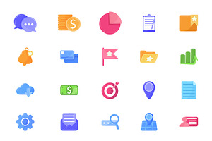 Glassmorphism Icon Set, a Finance Illustration by studiogstock