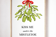 Mistletoe clipart watercolor png set, an Illustration by ARTVracovska (Thumbnail 5 of 5)