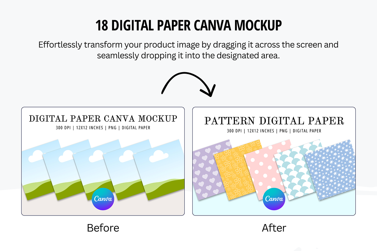 Digital Paper Canva Mockup, a Templates & Theme by Snapybiz (Photo 2 of 6)
