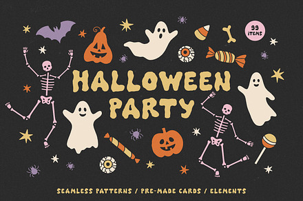Halloween Party - Cards & Patterns, a Pattern Graphic by simpleblues