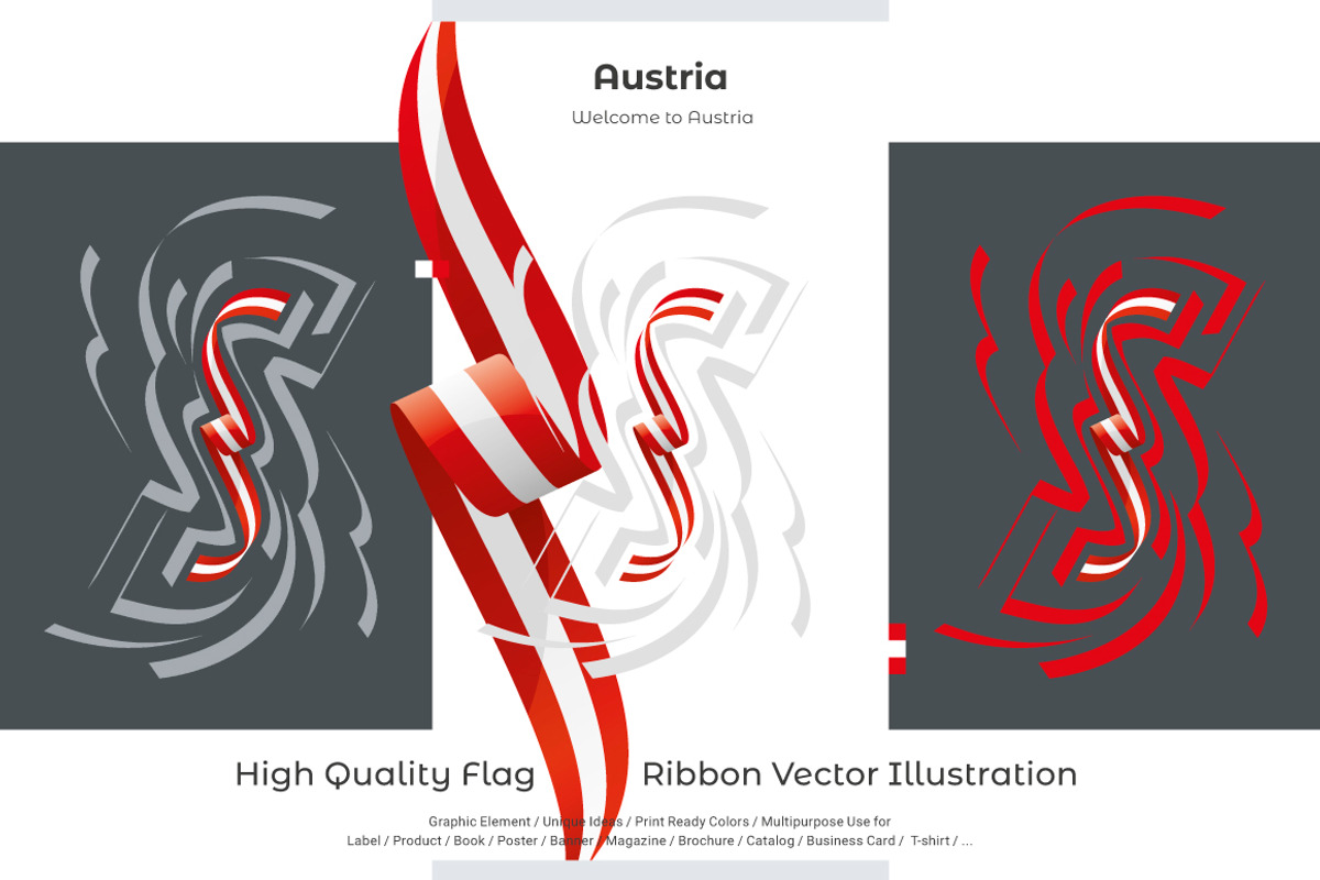 Austria flag ribbon vector, a Templates & Theme by Simbos (Photo 2 of 9)