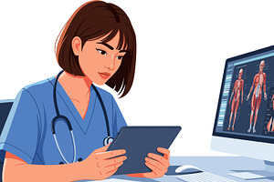 doctor reviewing Analyzes Human, a Health & Medical Photo by angellodeco