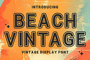 Beach Vintage Outline Display Font, a Blackletter Font by Fourteen Letter (Thumbnail 1 of 4)