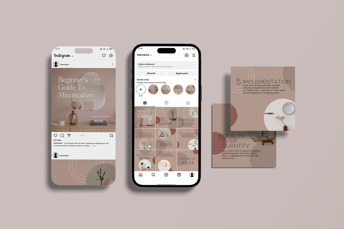 Instagram Post and Story Mockup, an iPhone Mockup by rahmatmoscae (Photo 2 of 13)
