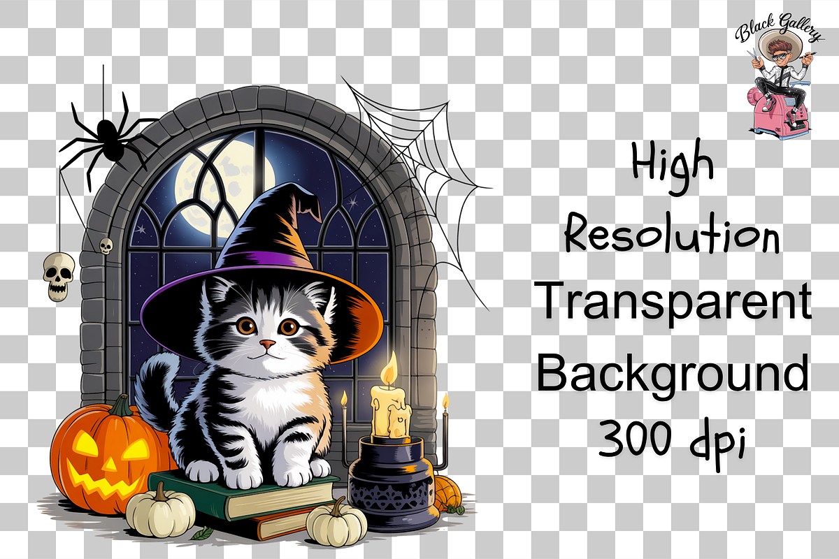 Halloween Cat PNG Bundle, a Graphic by Rina Akther (Photo 11 of 11)