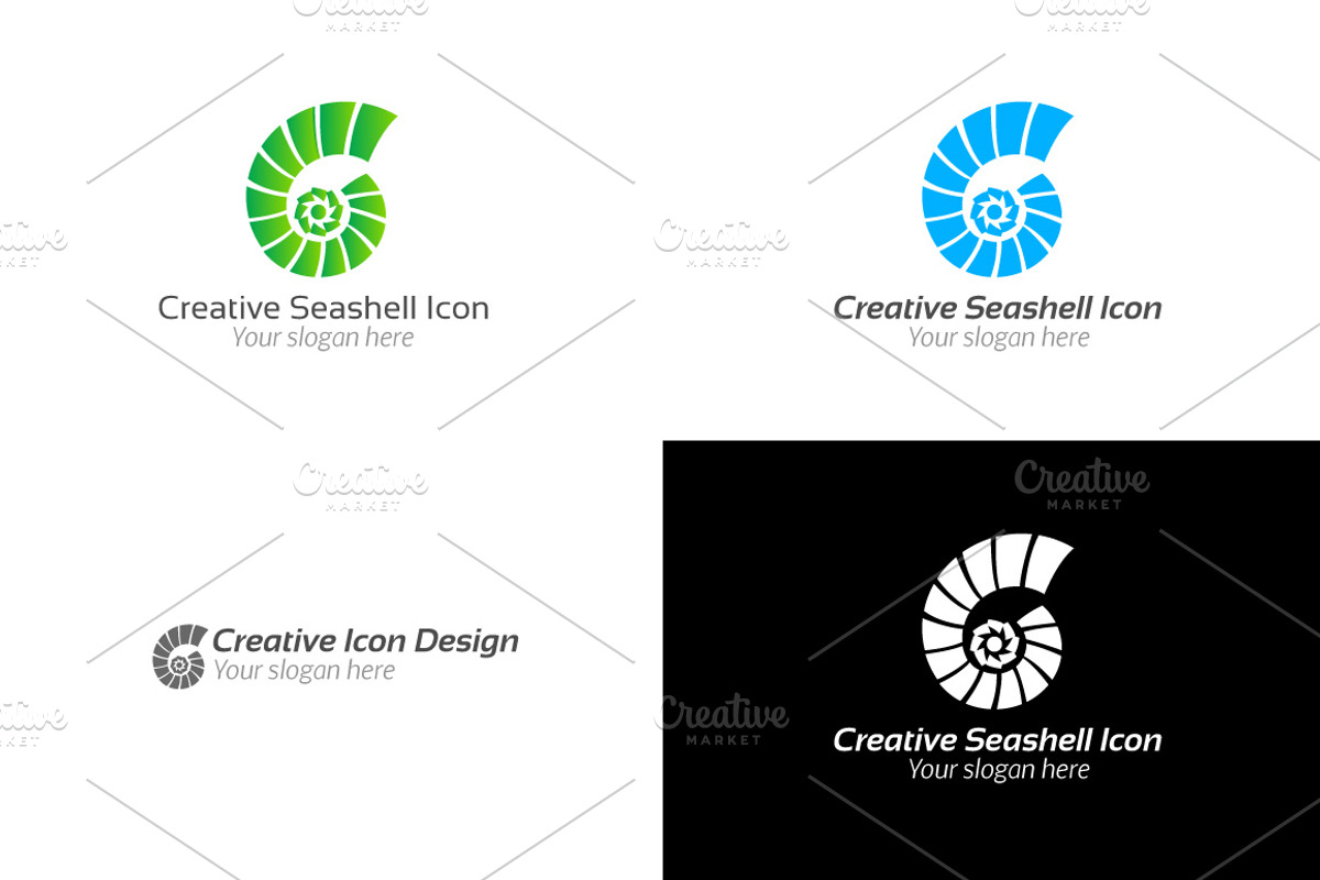 Creative Seashell Icon Logo, a Branding & Logo Template by BdThemes (Photo 3 of 3)