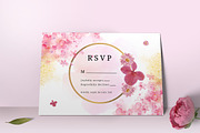 Pink Flowers Wedding Invitation Set, an Invitation Template by Aarley Kaiven (Thumbnail 5 of 6)