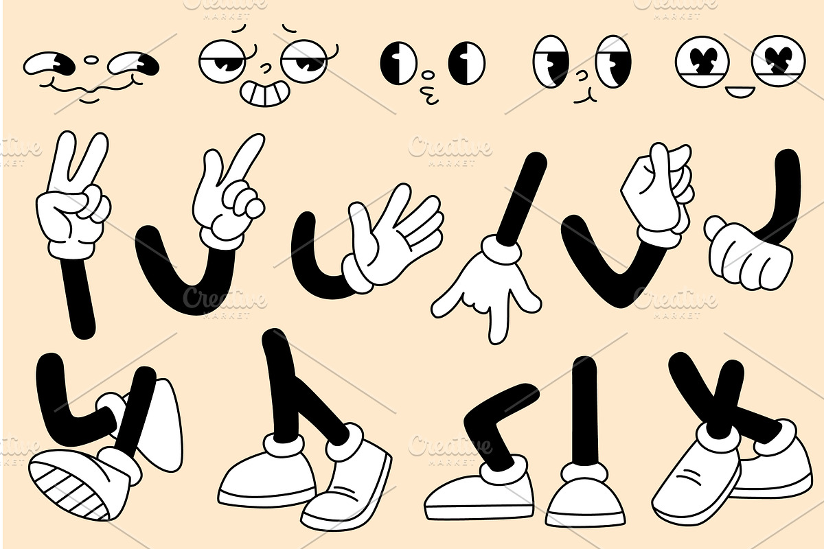 Cartoon groovy collection, a Person Illustration by art PVP - market
