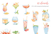 Cocktail party digital clipart, a Food Illustration by Mespilia (Thumbnail 3 of 3)