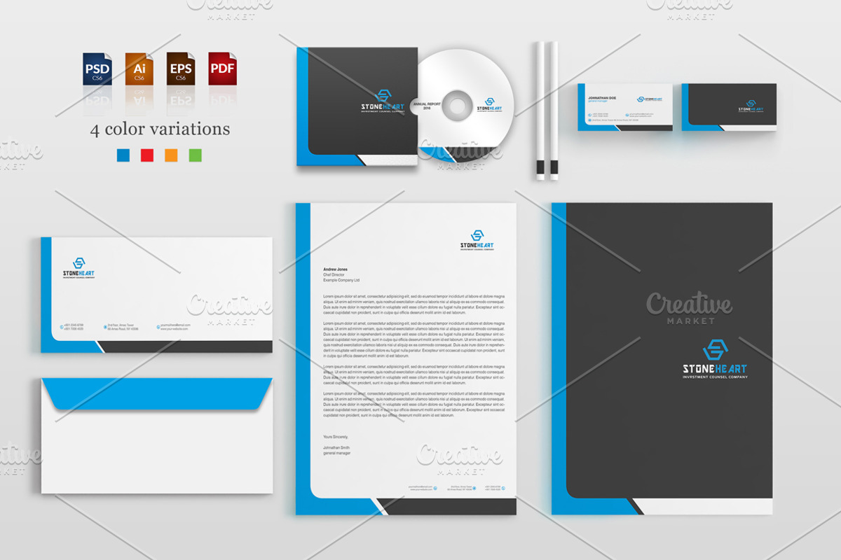 Corporate Stationery Pack, a Stationery Template by BettyDesign (Photo 1 of 10)