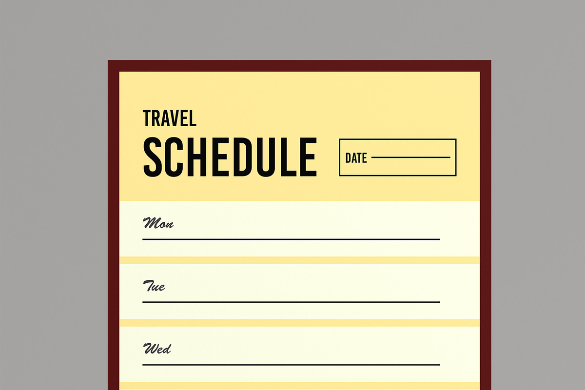 Minimal Travel Schedule Planner, a Stationery Template by MightyDesign (Photo 4 of 8)