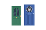 Front doors, home entrances set, an Object Illustration by Good Studio (Thumbnail 3 of 6)