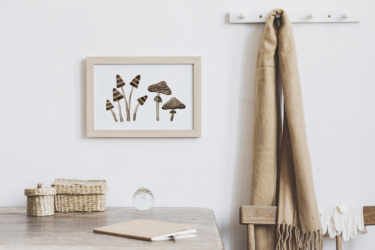 Wonderland watercolor mushrooms, a Decorative Illustration by alenaganzhela (Photo 7 of 9)