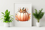 Pastel Pumpkin Sublimation Clipart B, an Illustration by SVGArt (Thumbnail 8 of 8)