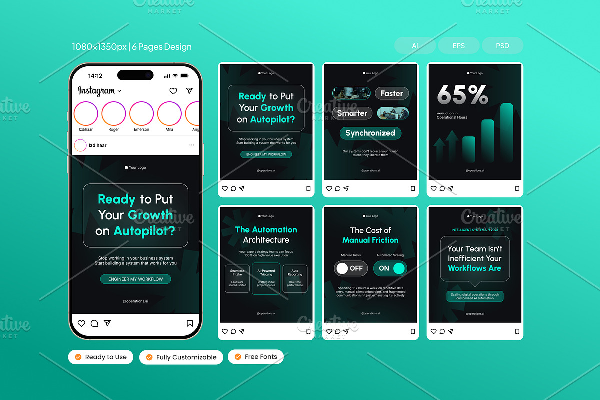 Workflow Automation Agency, a Social Media Template by Izdihaar_Studio (Photo 1 of 4)