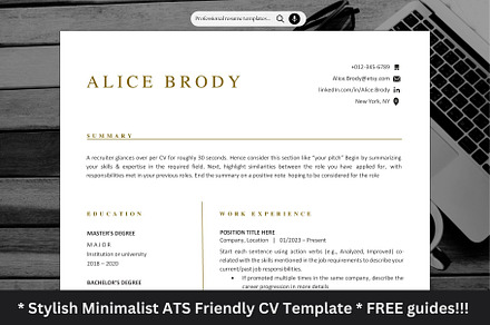 FREE Job Guides with CV Template