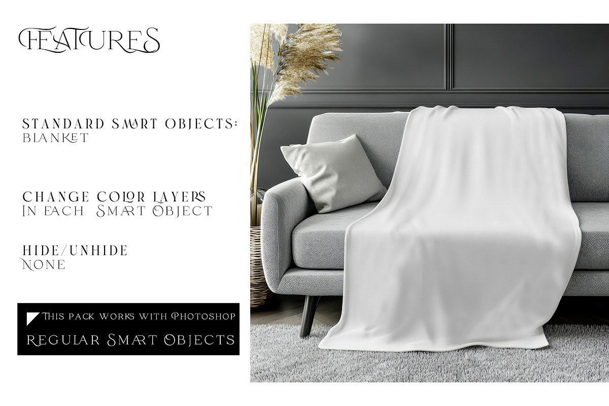 Throw Blanket Mockups, a Household Mockup by mock-ups (Photo 3 of 14)