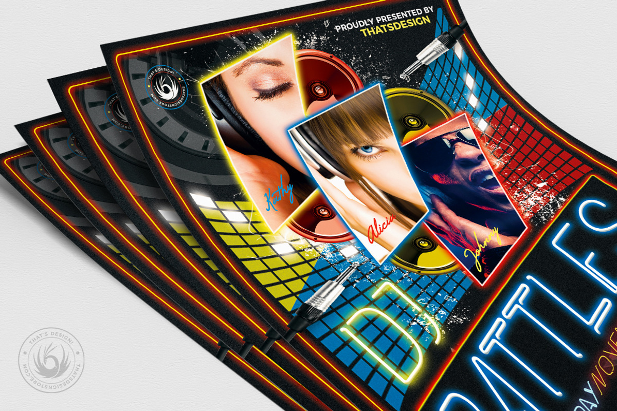 DJ Battle Flyer Template V1, a Flyer Template by ThatsDesignArt (Photo 5 of 7)