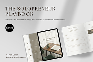 Solopreneur Business Workbook, a Stationery Template by batang
