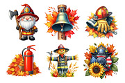 Autumn Firefighter Clipart, an Illustration by Daily.Designs (Thumbnail 4 of 5)
