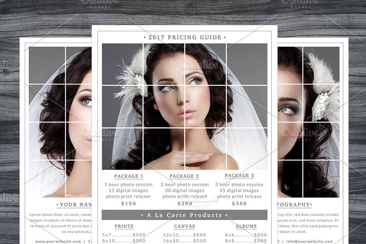 Photography Pricing Guide Template, a Flyer Template by NM-Design-Studio (Photo 1 of 4)