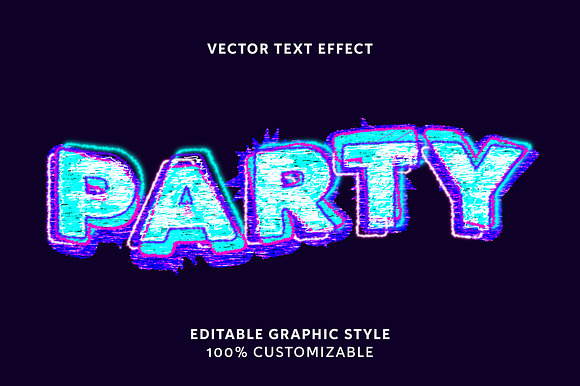 Neon Glitch Layered Text Effect preview 3