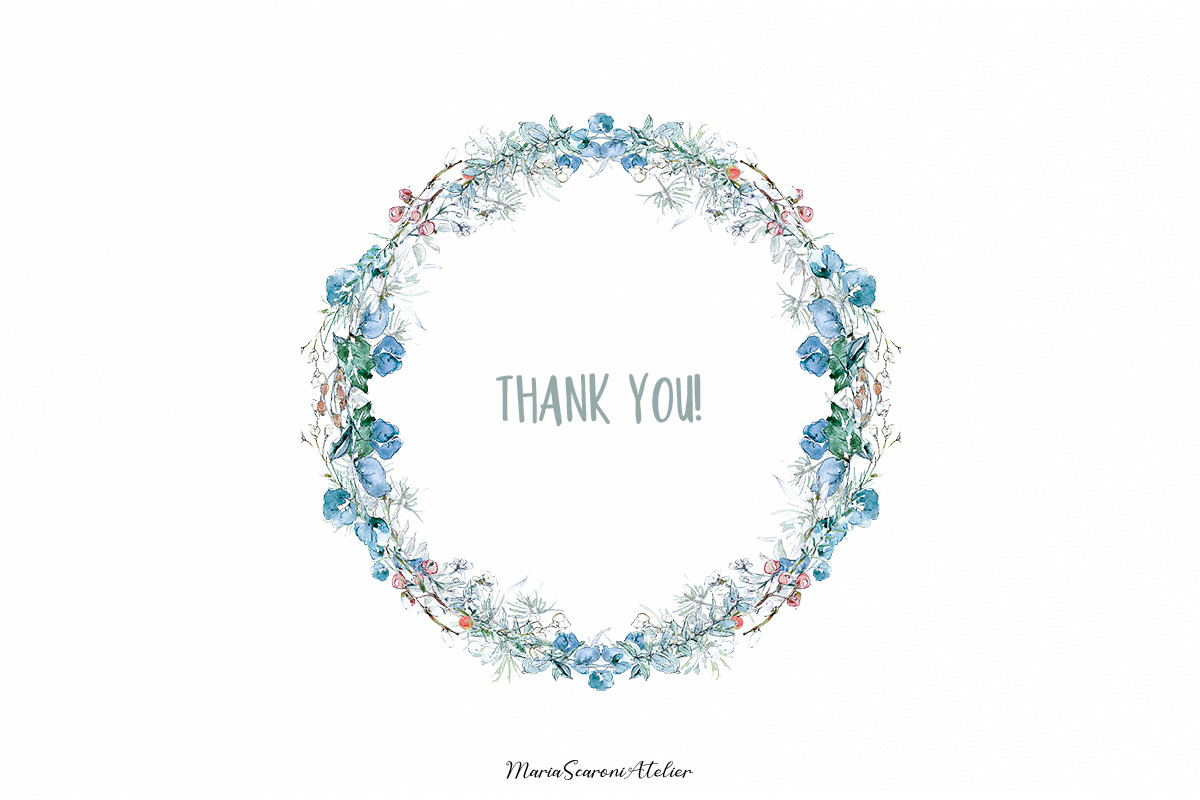 Christmas Watercolor Wreath Clipart, a Seasonal Illustration by MariaScaroniAtelier (Photo 5 of 5)