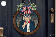 Patriotic Door Sign Bundle, a Decorative Illustration by svgocean (Thumbnail 5 of 16)