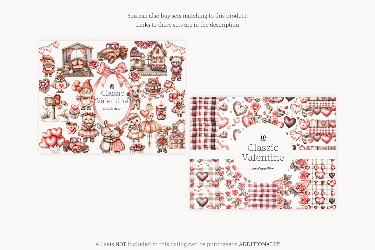 Romantic Valentines Day Digital Pape, a Pattern Graphic by GlamArtZhanna (Photo 2 of 4)