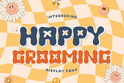 Happy grooming is a cute groovy font, a Serif Font by Brown Cupple (Thumbnail 1 of 5)