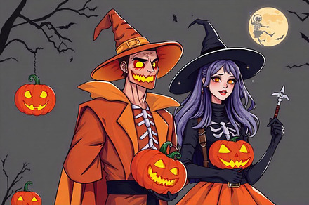 Halloween Witch & Wizard