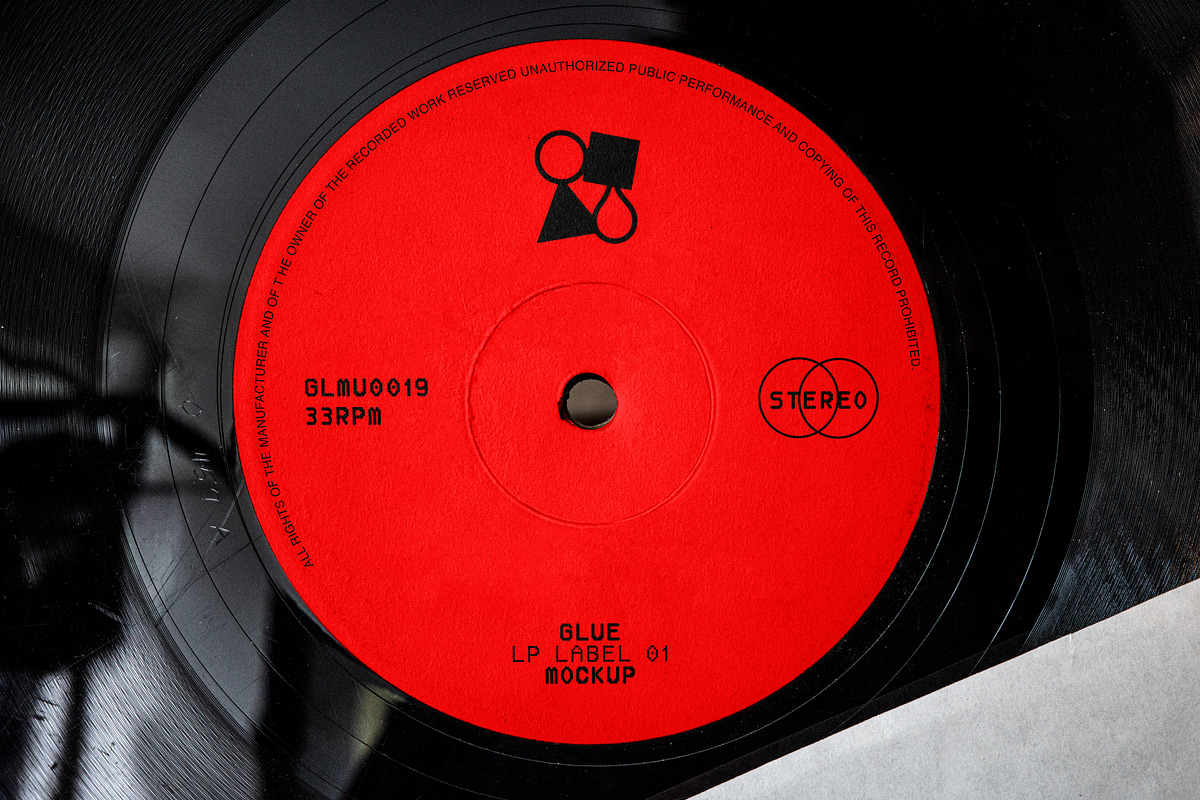 LP Label Mockup, a Packaging Mockup by Glue Lab (Photo 2 of 4)